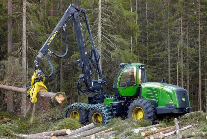 Forest hydraulic crane